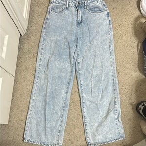 Light Blue Wide-Leg Jeans